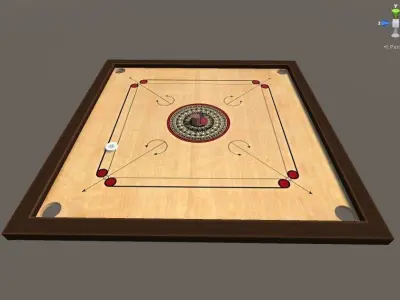 carrom board Low-poly 3D model