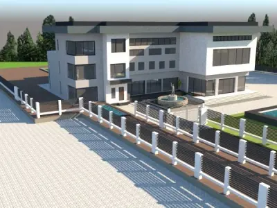 Luxury Mansion 3D model