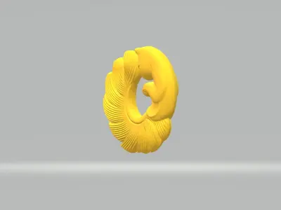 Nine-tailed Fox Pendant 3D print model