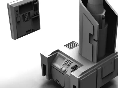 Scifi computers kitbash 3D Model 3D model