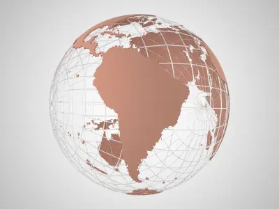 Globe News Skeleton Chocolate Milk Color 3D model