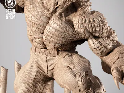 B3DSERK Killer Croc Sculpture 3D print model