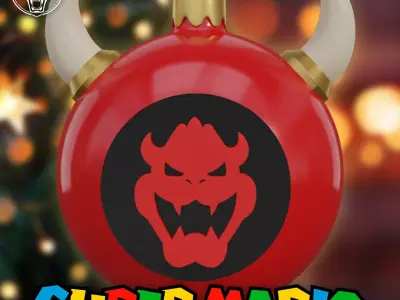 Bowser Christmas Ornament - Super Mario 3D print model