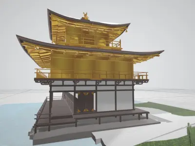 Japanese Buddhism Temple 3D model
