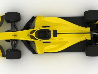Formula 1 Season 2022 F1 Race Car yellow  3D model
