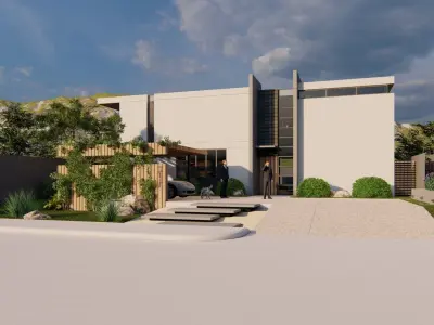 modern villa 3D model 3