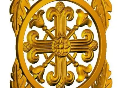 Byzantine Cross-Ornamental 3D print model
