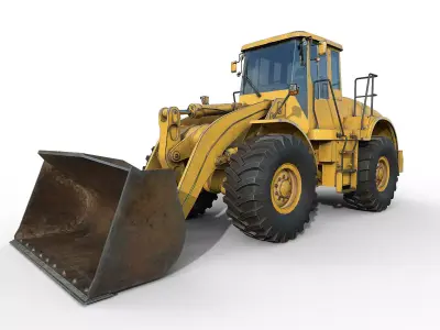 Wheel Loader Low-poly 3D model