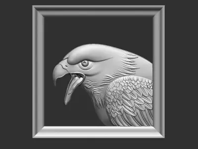 eagle in frame 3D print model