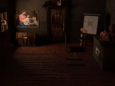 Painting room Artist room  3D model