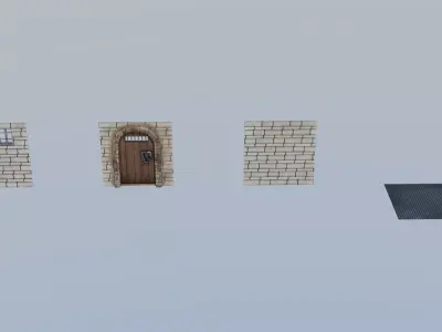 Prison Cell Modular GameReady Environment Low-poly 3D model