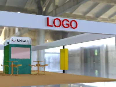 Exhibition booth-stand-stall Free 3D model