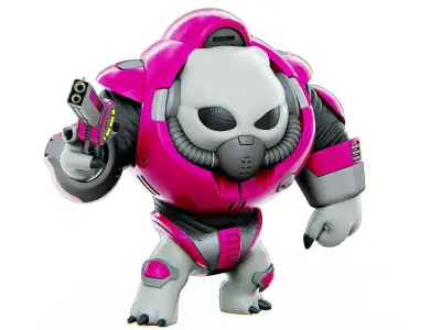 ALIEN TROOPER 5-V  Rigged for Unreal Engine - Unity - MIXAMO  3D model