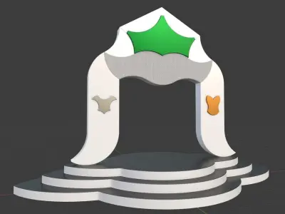 Entrance Low-poly 3D model