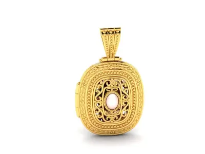 Solitaire Women Pendants 3dm STL OBJ FBX Render Details 3D print model 10