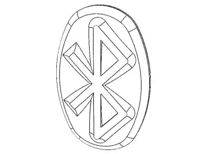 3D Art Bluetooth Logo 3D print model