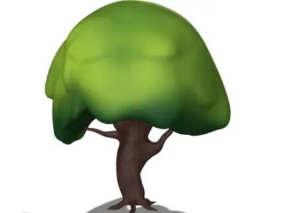Cartoon Tree Free low-poly 3D model