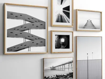 Minimal Photo Frame Set-15 Low-poly 3D model