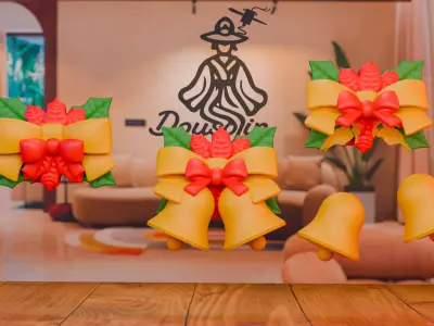 Knitted Christmas Ornaments Pack  5 Models  Free 3D print model