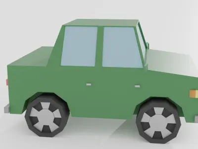 Low Poly car Low-poly 3D model 12