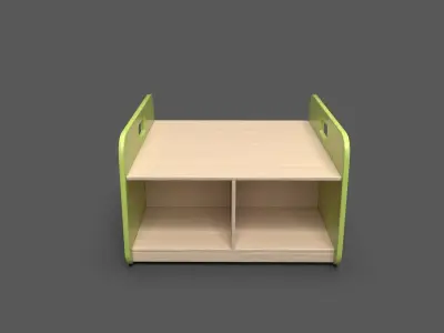 BigBacUp With Tray Green Low-poly 3D model