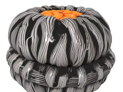 Abstract Braided Metallic Core Orb Low-poly 3D model