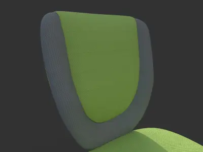 Office chair Low-poly 3D model 5