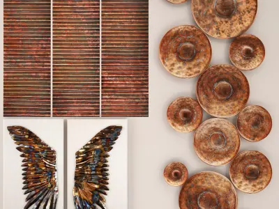 Copper collection for walls 1 3D model