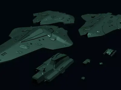 Spaceship corvettes Free 3D print model