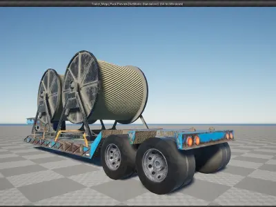 Trailer Pack - Unreal Engine Low-poly 3D model