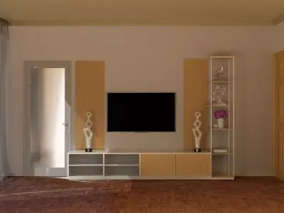 living room minimalism Free low-poly 3D model