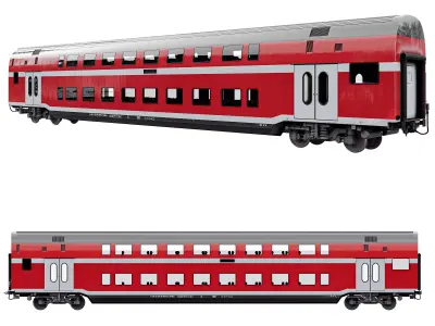 Doppelstock Sitzwagen DBz 750  3D model