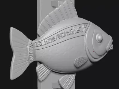 Fish sculpture 3D print model purchase