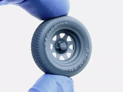 15x8 Cragar Nomad Wheel BFGoodrich Radial TA Tire 3D print model