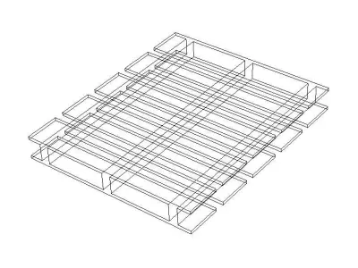 Wood Pallet Free low-poly 3D model