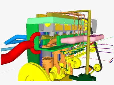 IC motor 1 Diesel 3D model