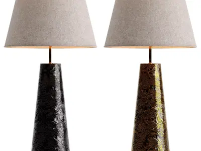 Table lamp Wave Low-poly 3D model