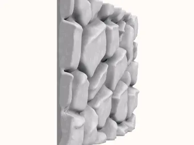 Mossy Cobblestone Wall Kit 3D model