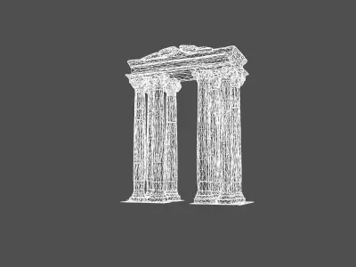 Ancient Greek Ruins Corinthian Columns   3D model