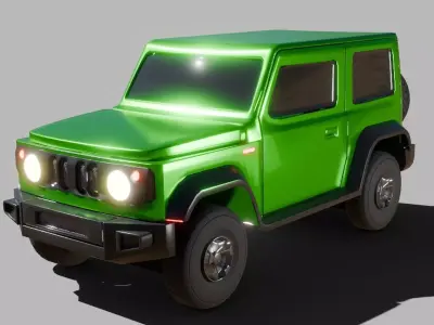 Jeep Vehicle - Game Ready - PBR Low-poly 3D model by Sathak