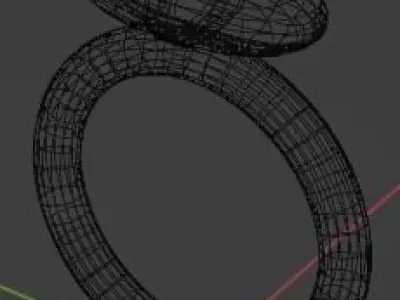 Ring with amethyst Free 3D model