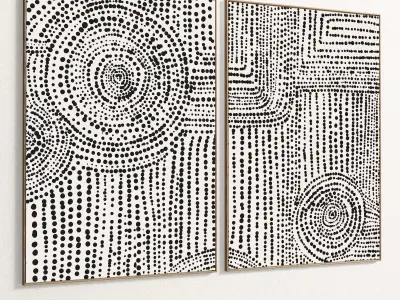 Plaster Two Photo Frame 305 Low-poly 3D model