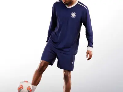 Jonny 12681 - Athletic Black Man Playing Soccer Low-poly 3D model