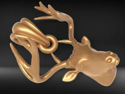 Buck Head Pendant  3D print model