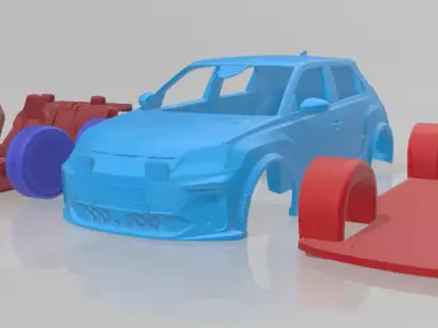 Alpine A290 GTS - Separate Parts STL Model 3D print model