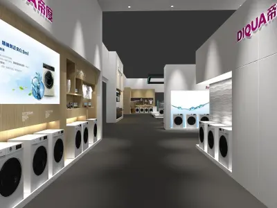 huierpu whirlpool exhibition booth 3D model