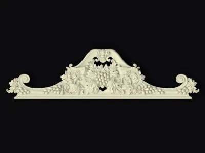 Central decor ornament for furniture 3D model 893