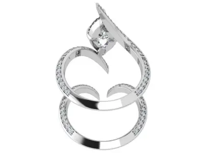 Marquise Tension Ring With Band 3764 3D print model