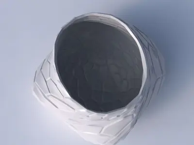 Bowl twisted elipse with organic cells with organic cells 3D print model