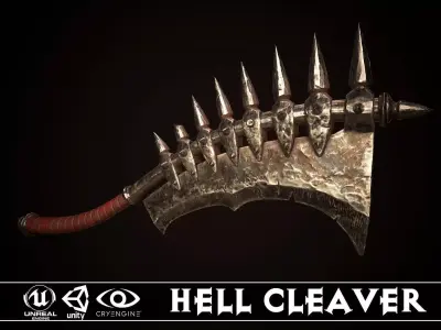 Hell Cleaver Low-poly 3D model